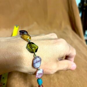Vintage multi color stone bracelet